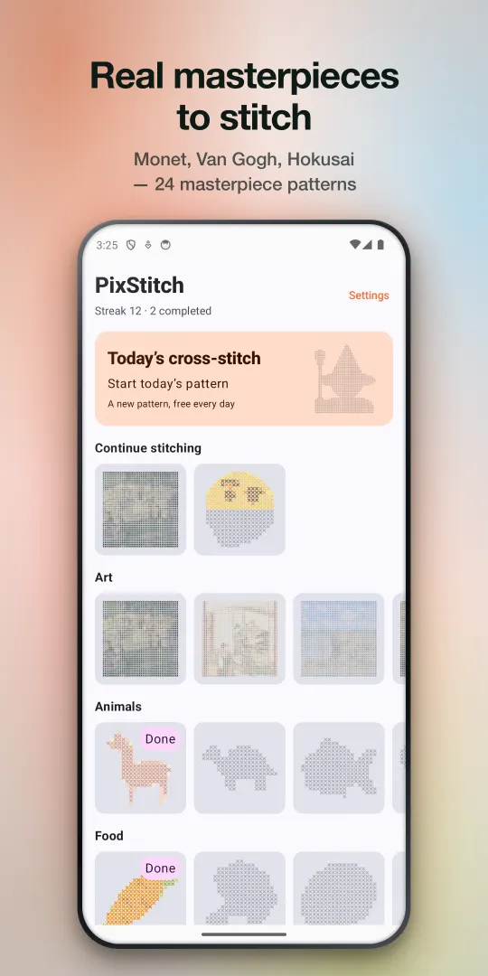 Pattern gallery with themes